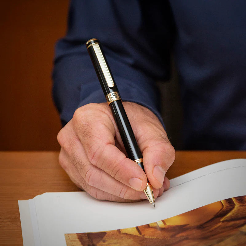 Classic Black Lacquer Rollerball Pen