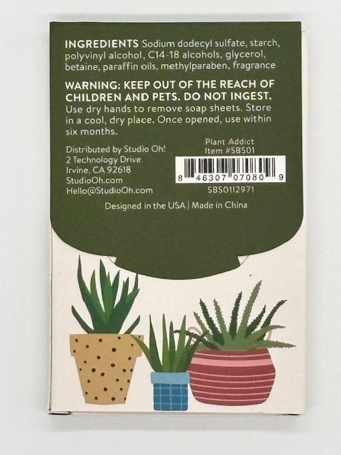Plant Addict Aloe Vera Single use Soap Sheets