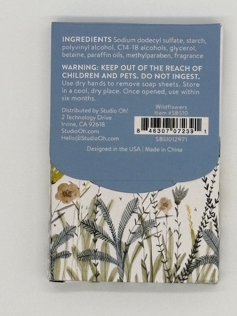 Wildflowers Single use Soap Sheets