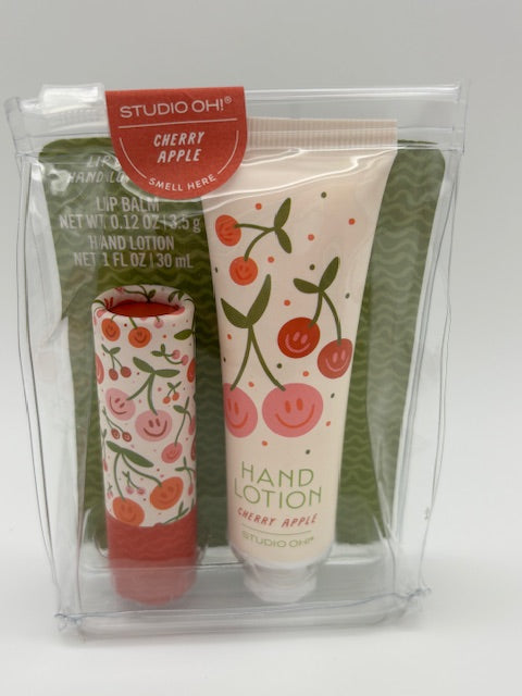 Be All Smiles Cherry Apple Lip Balm & Hand Lotion Set