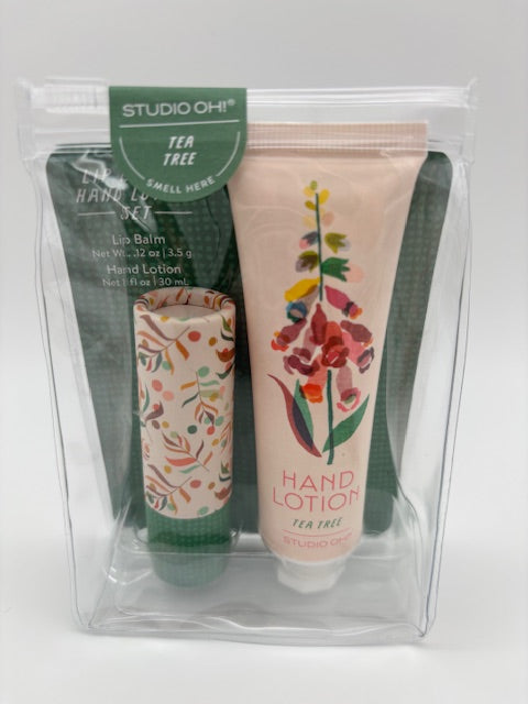 Summer Blooms Tea Tree Lip Balm & Hand Lotion Set