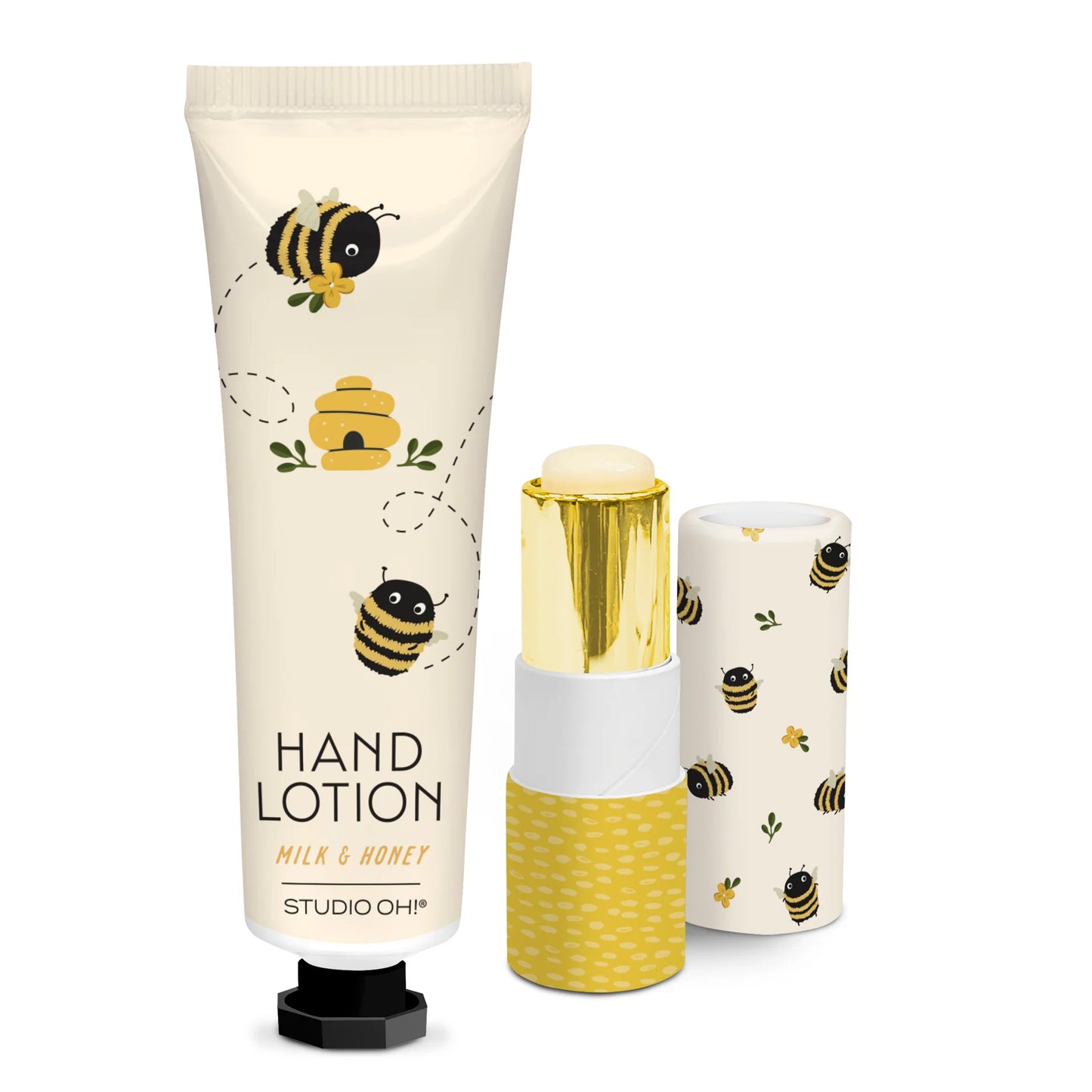 Buzzy Bees Milk and Honey Lip Balm and hand lotion set
