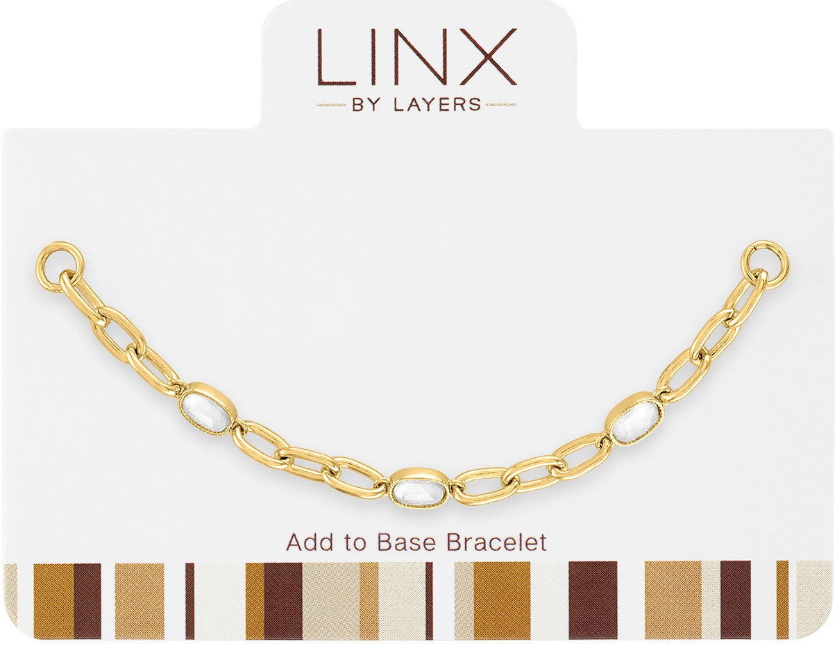 Gold White Opal Oval LINX Add-on