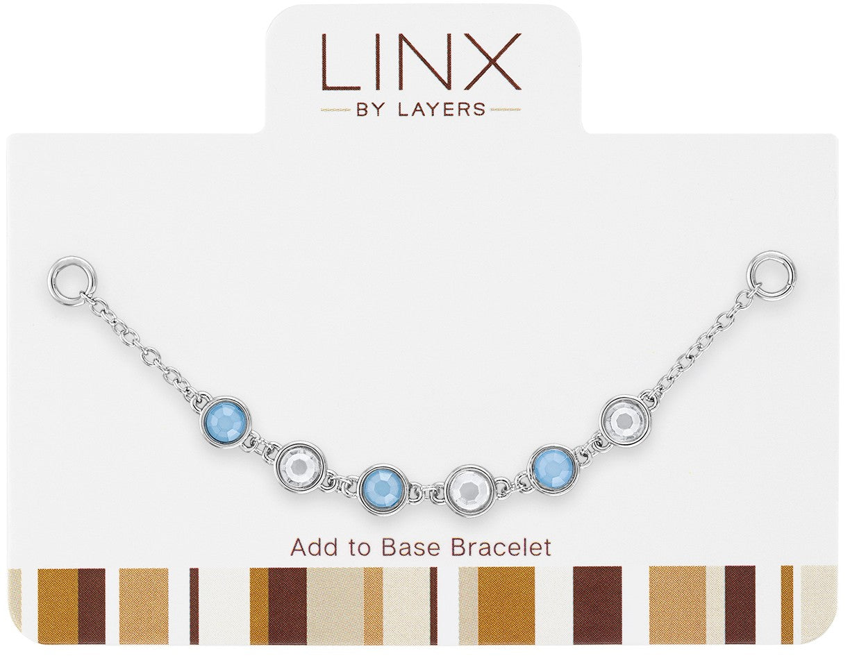 Silver Multi CZ & Air Blue Opal LINX Add-on