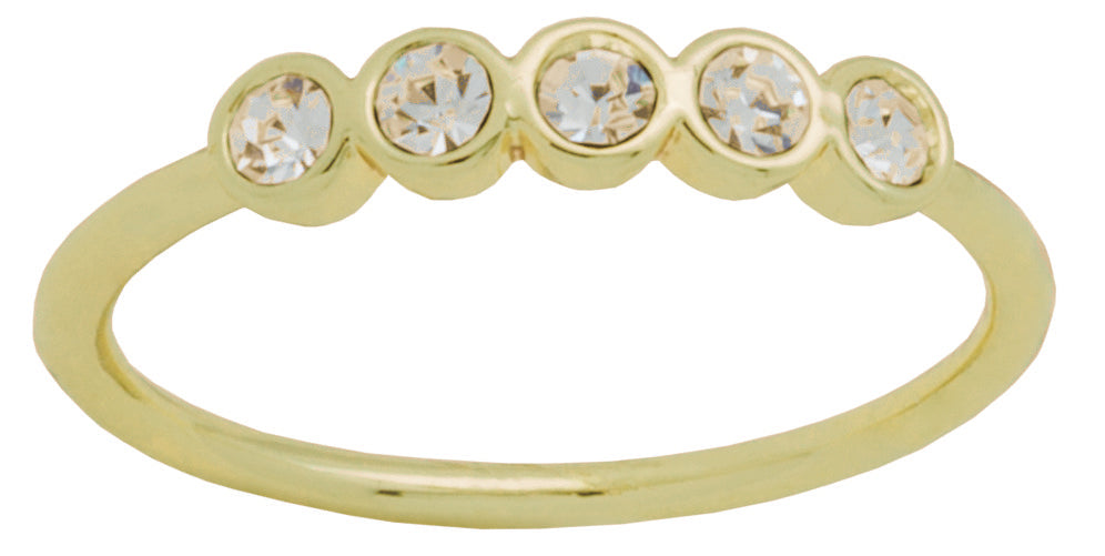 Five CZ Gold Layers Ring