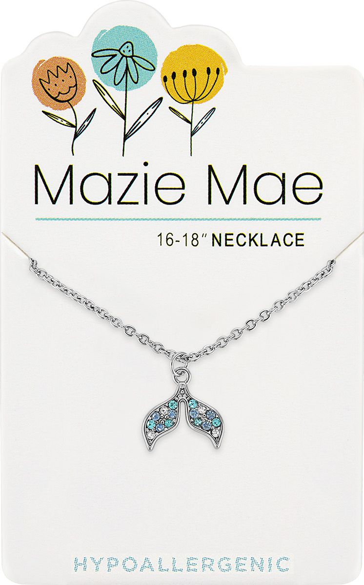 Silver CZ Mermaid Mazie Mae Necklace