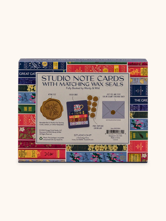 Fully Booked Note Card Set with Wax Seals