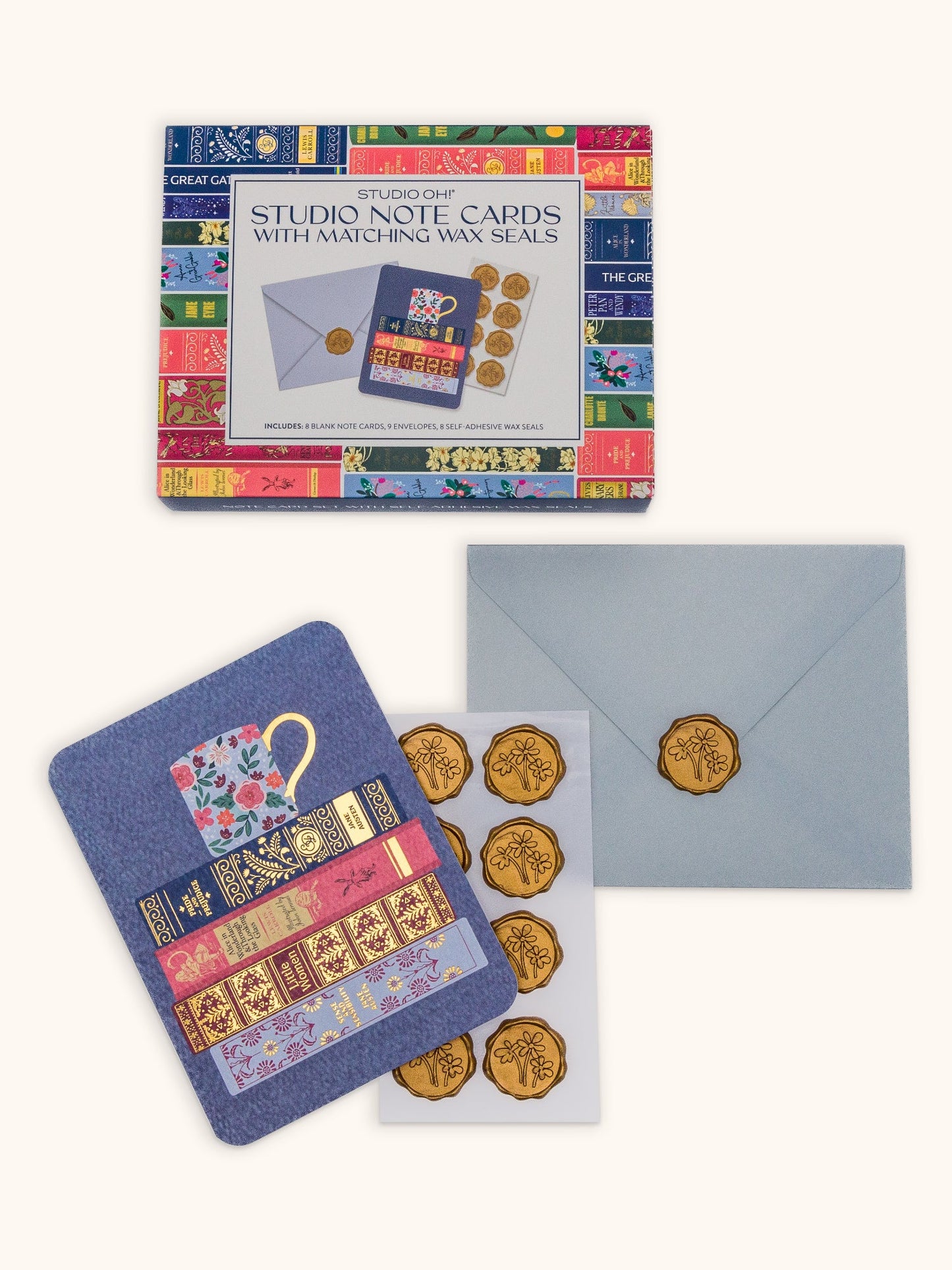 Fully Booked Note Card Set with Wax Seals
