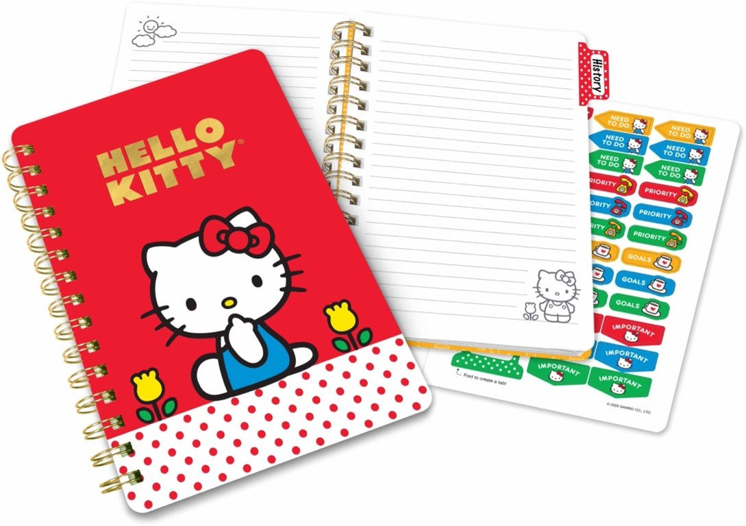 Retro Hello Kitty Agatha Notebook w/sticker sheet