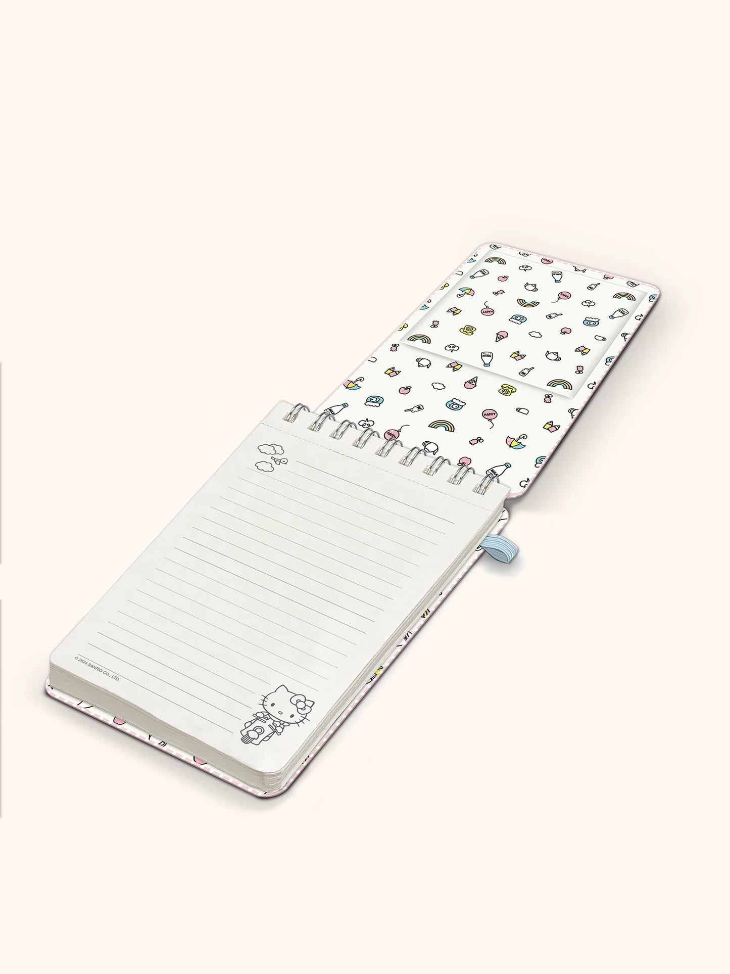 Hello Kitty Top-Spiral Notebook with Pen Loop, Classic Pink