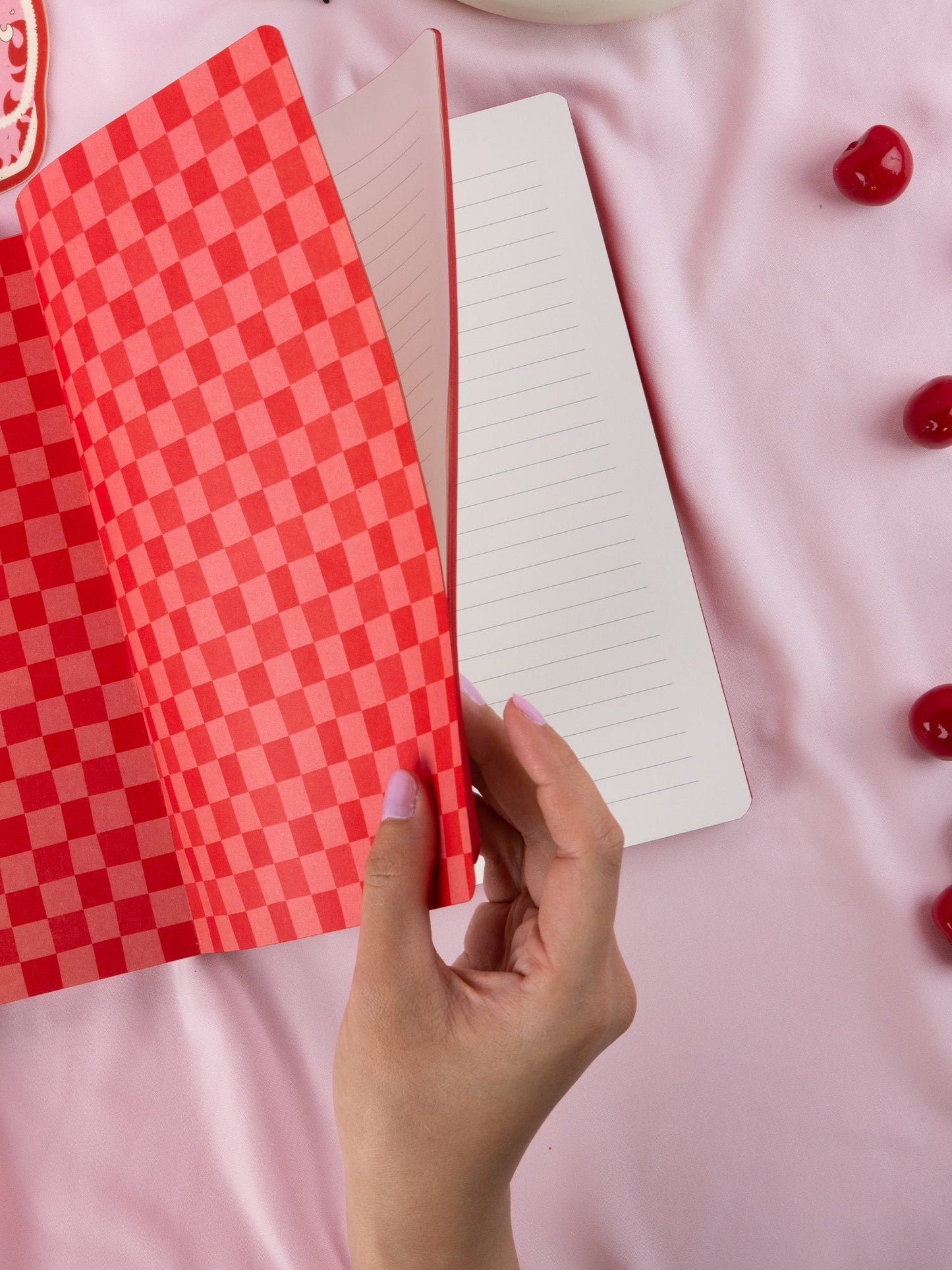 Fresh-Picked Cherries Casey Notebook with Phone Loop