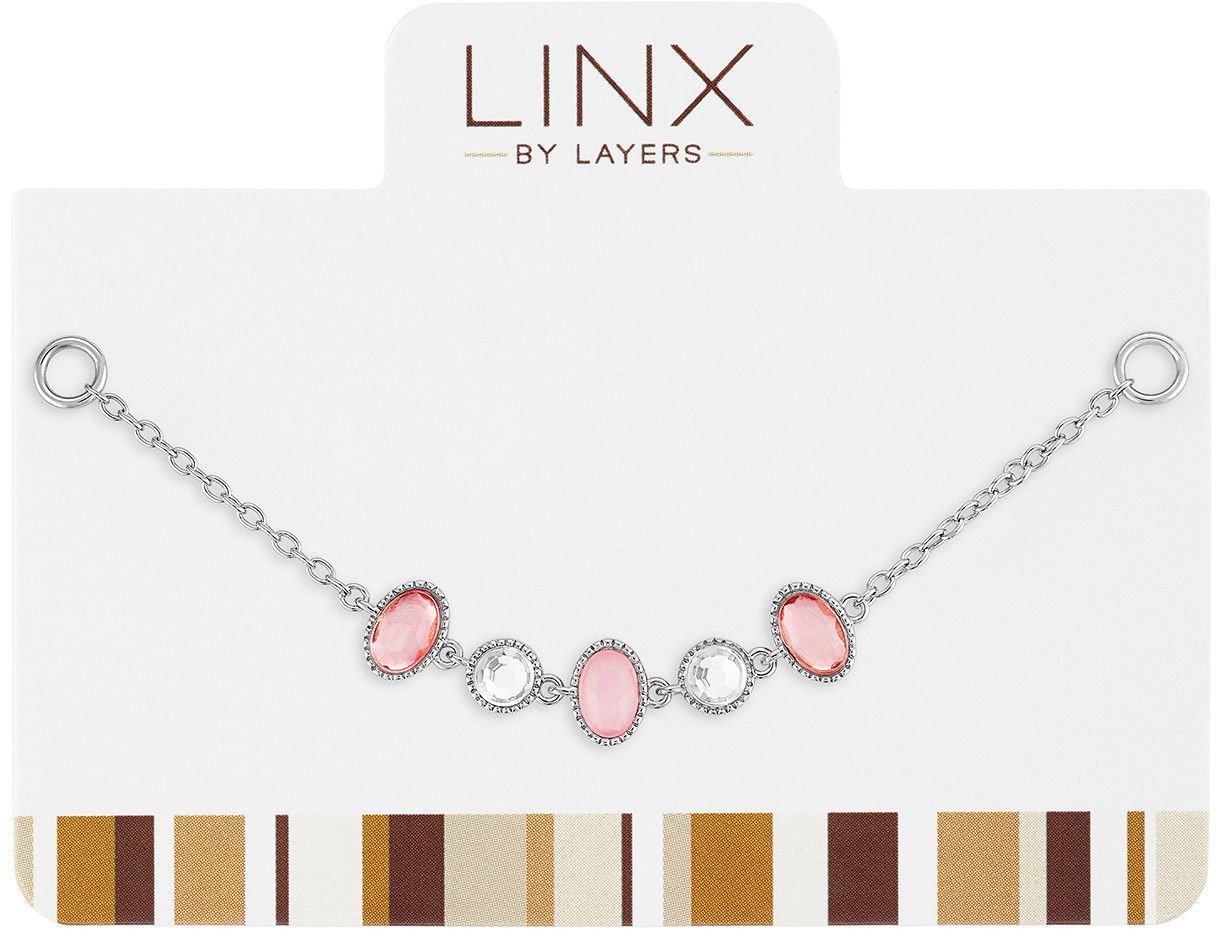Silver Multi Pink Oval LINX Add-on