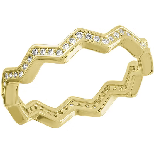 Infinity Zig Zag Gold Layers Ring