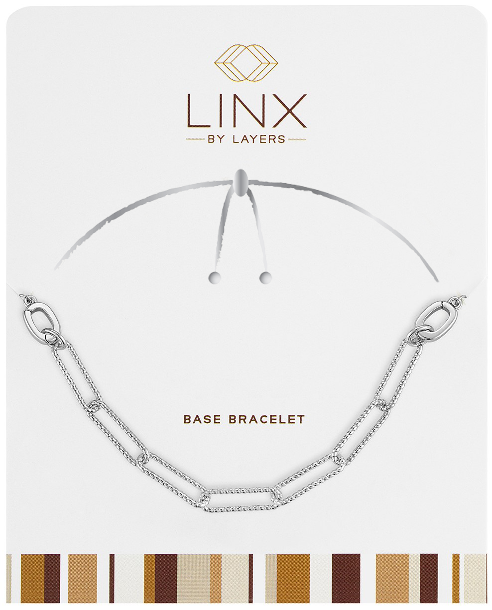 Silver Ribbed Paperclip LINX Base Bracelet