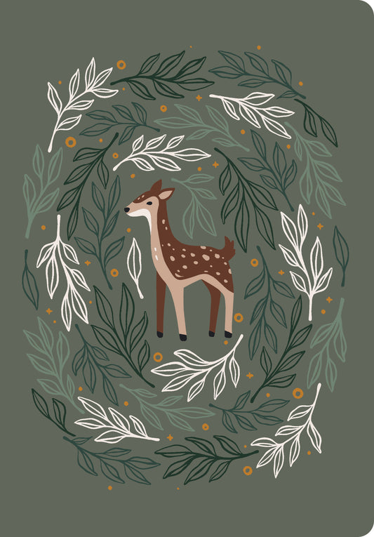 Deer Embroidered Journal