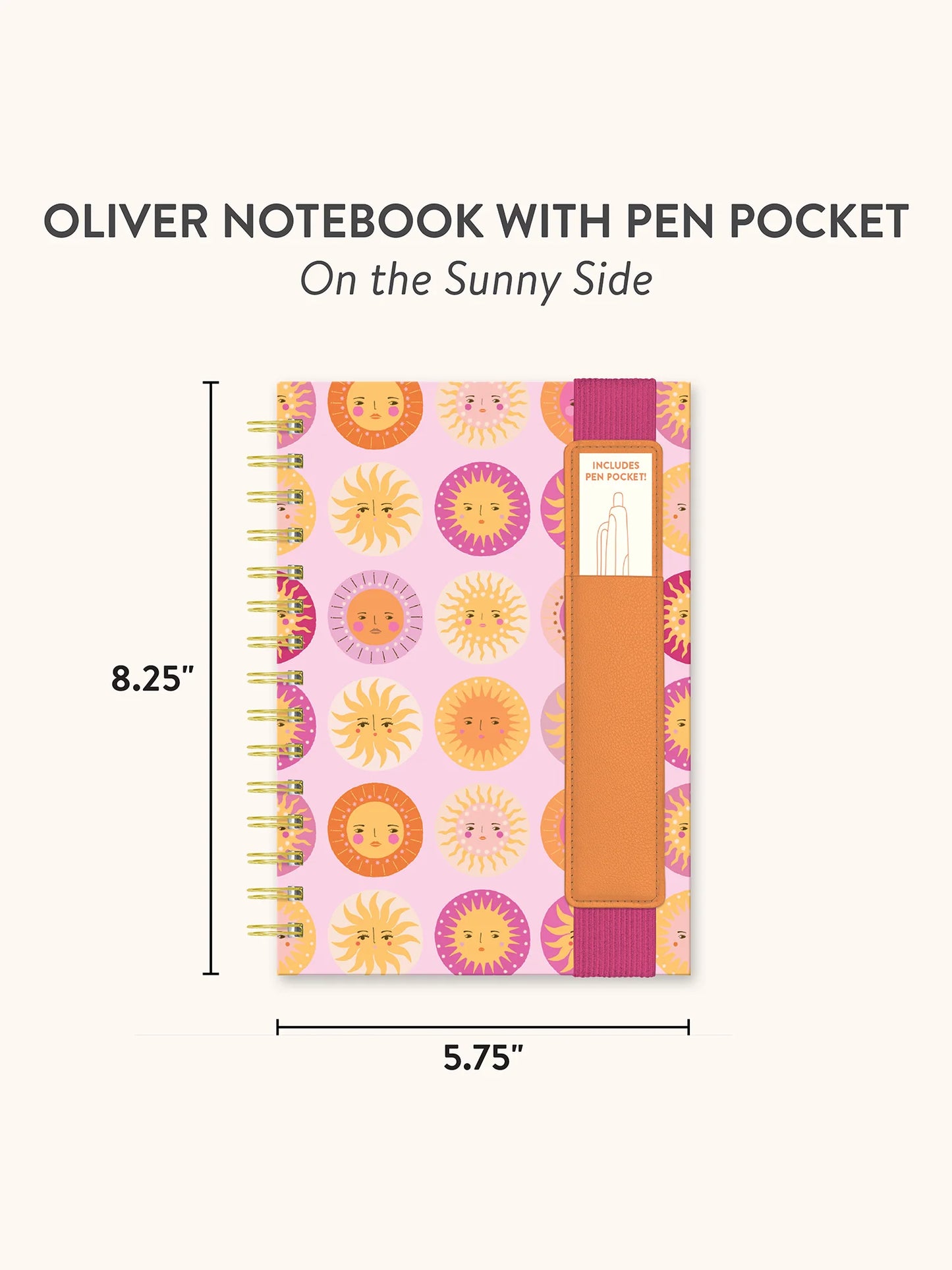 On the Sunny Side Oliver Notebook with Pen Pocket