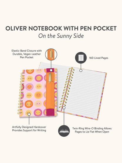 On the Sunny Side Oliver Notebook with Pen Pocket