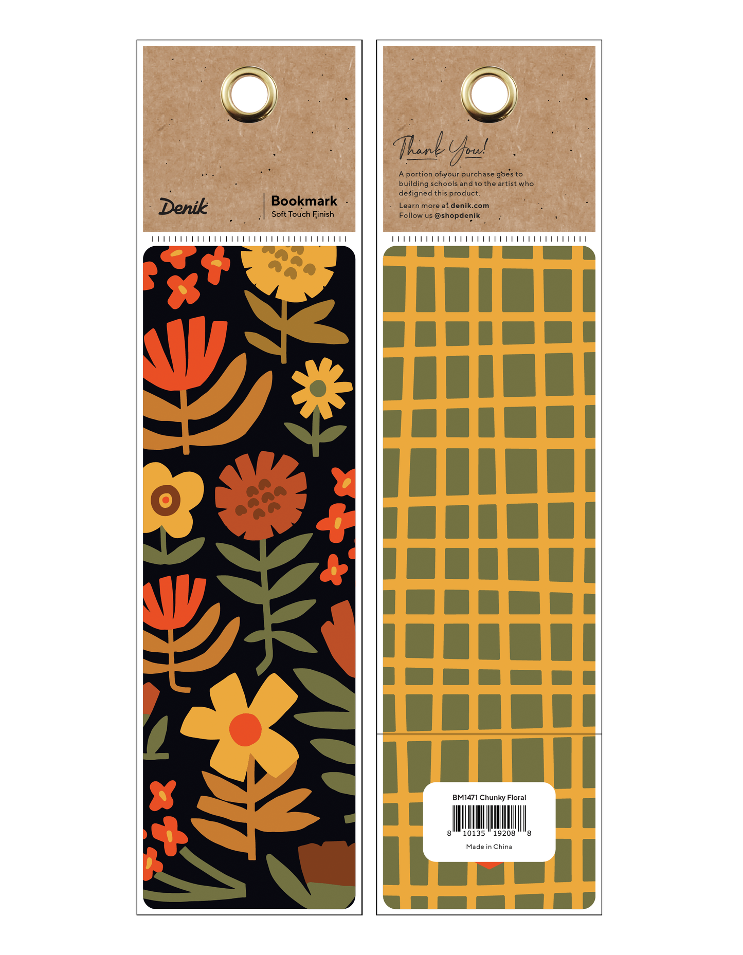 Chunky Flowers Bookmark