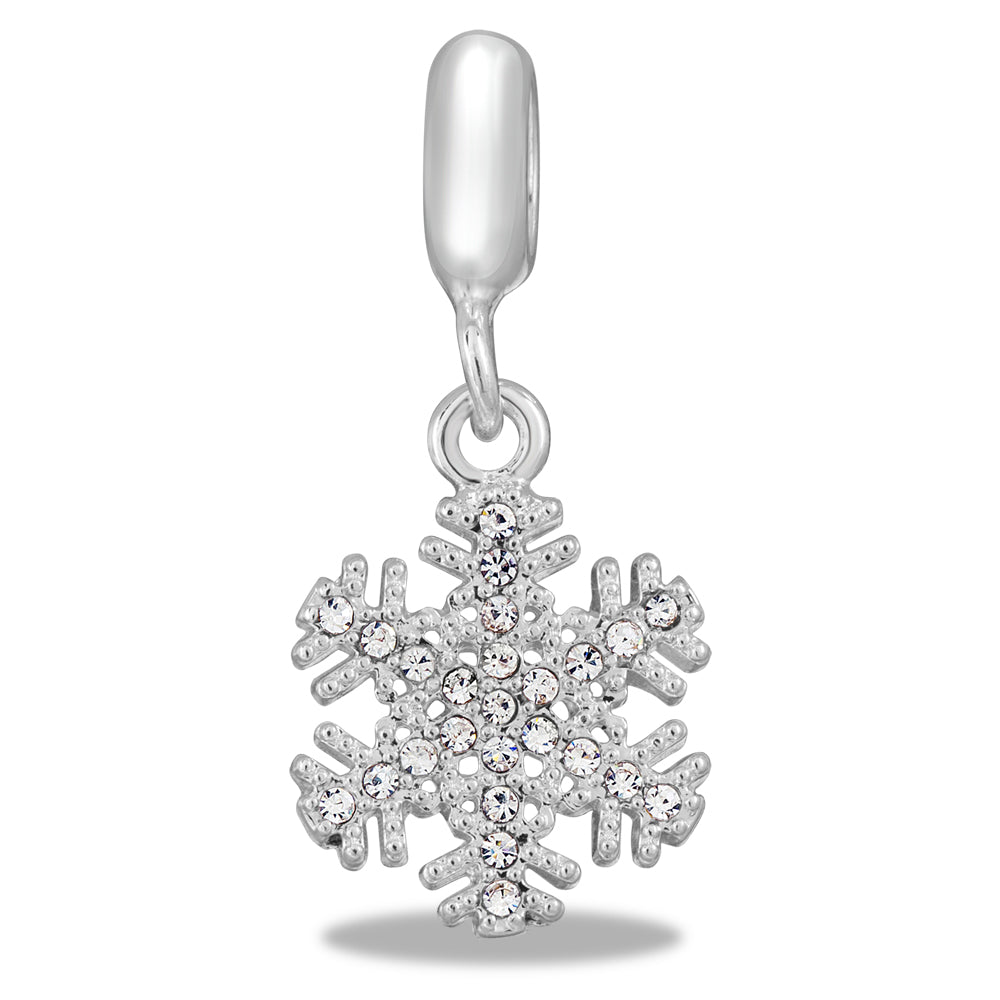 Davinci Snowflake Dangle Charm Necklace
