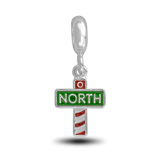 Davinci North Pole Sign Charm Necklace