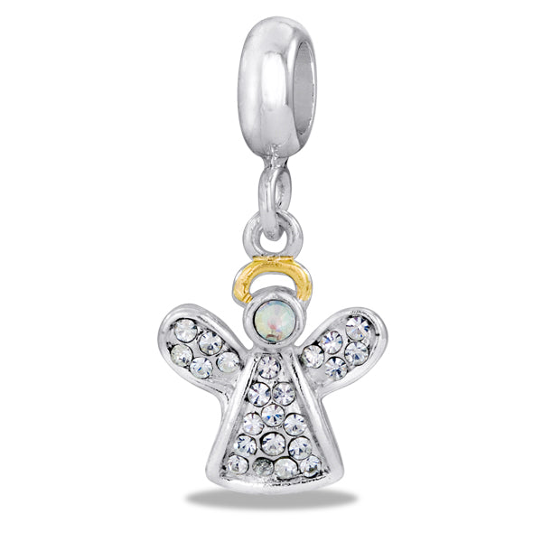 Davinci Christmas Angel Dangle Charm Necklace