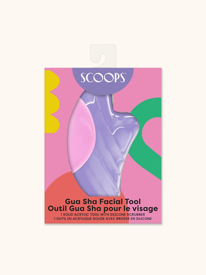 Gua Sha Facial Tool, Pink Doodles