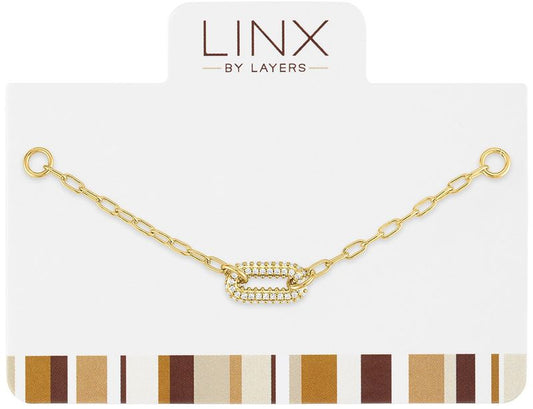 Gold CZ Link Paperclip LINX Add-on