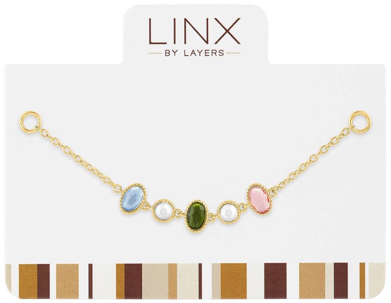 Gold Multi Color Oval LINX Add-on