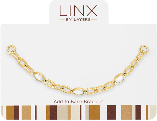 Gold White Opal Oval LINX Add-on