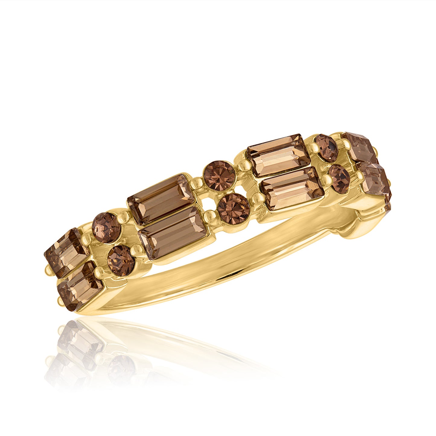 Stacked Light Colorado Topaz Layers Ring