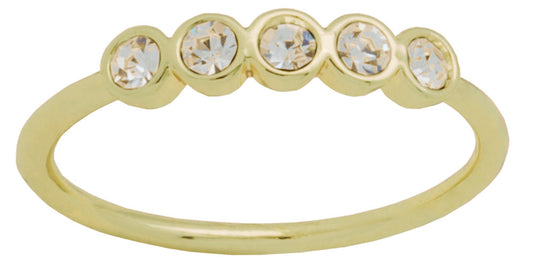 Five CZ Gold Layers Ring