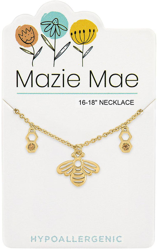 Gold Bee Mazie Mae Necklace