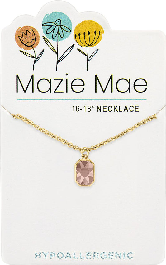 Gold Vintage Rose Radiant Mazie Mae Necklace