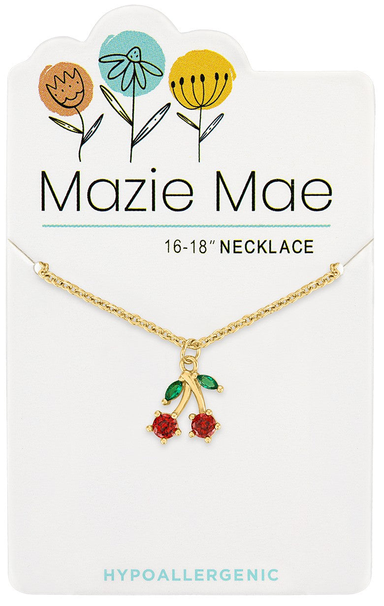 Gold Cherry Mazie Mae Necklace