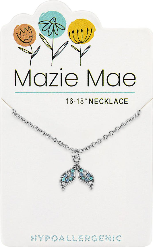 Silver CZ Mermaid Mazie Mae Necklace