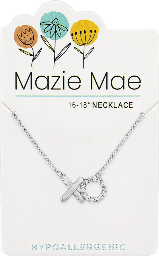 Silver "XO" Mazie Mae Necklace