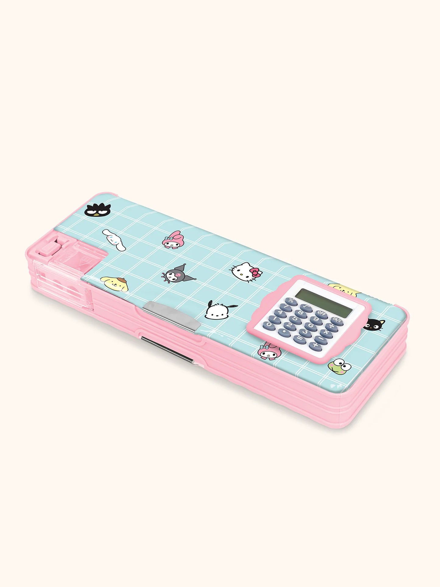 Hello Kitty and Friends Pencil Case, Blue Grid