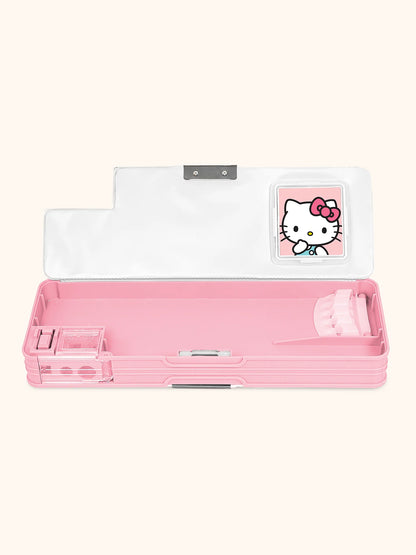 Hello Kitty and Friends Pencil Case, Blue Grid