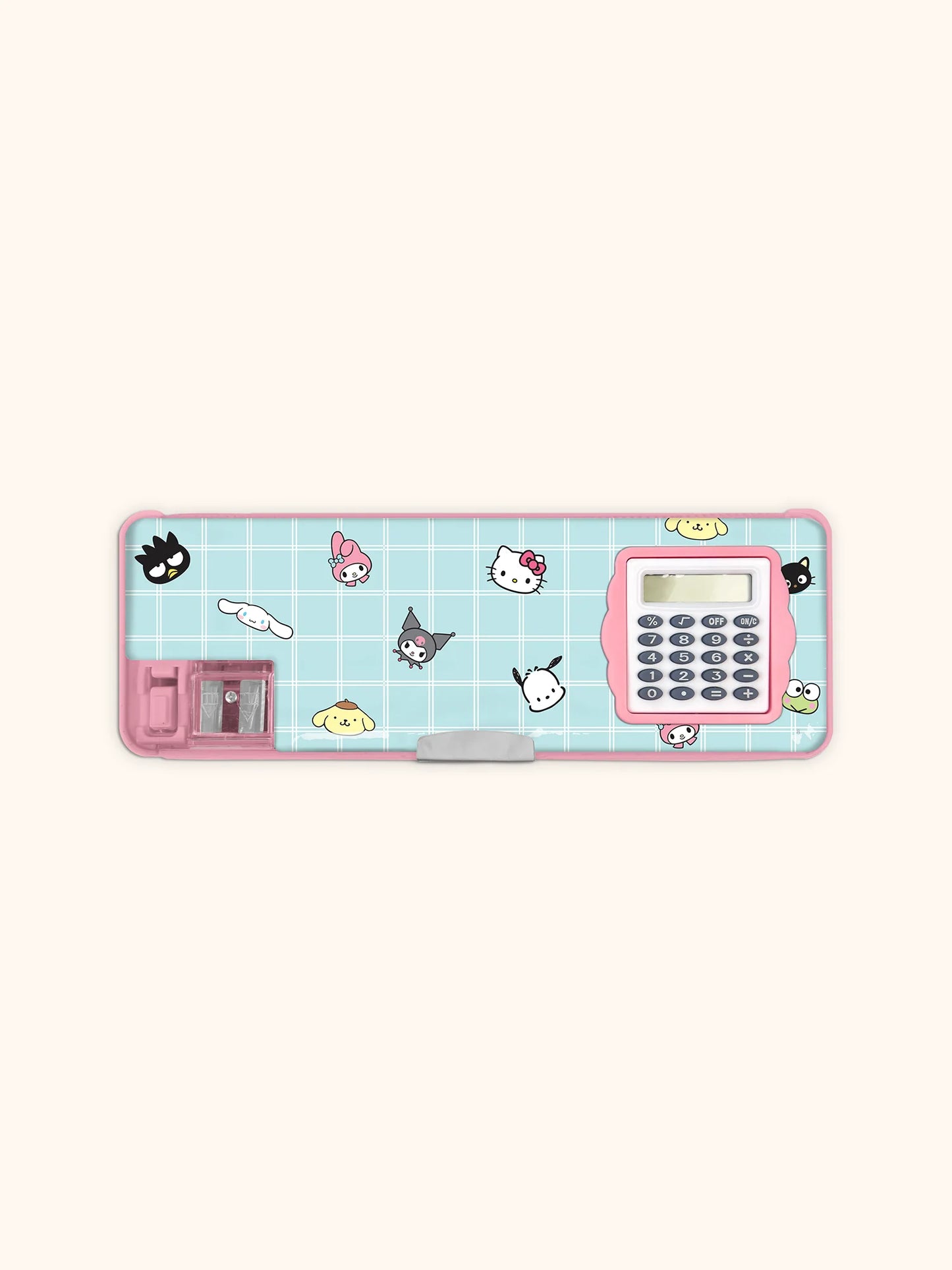 Hello Kitty and Friends Pencil Case, Blue Grid
