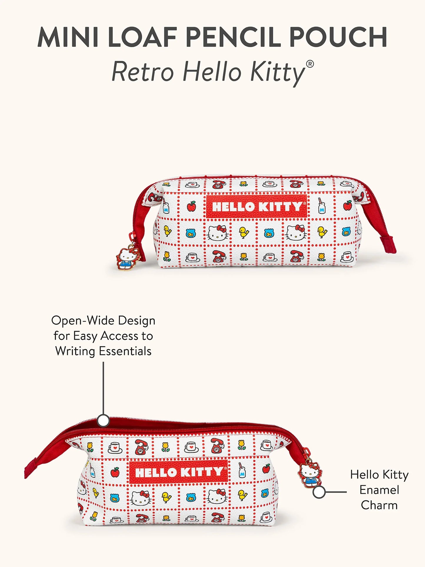 Retro Hello Kitty Mini Loaf Pencil Pouch