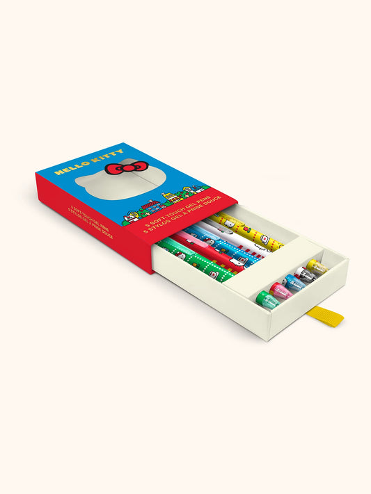 Retro Hello Kitty Soft-Touch Gel Pen Set