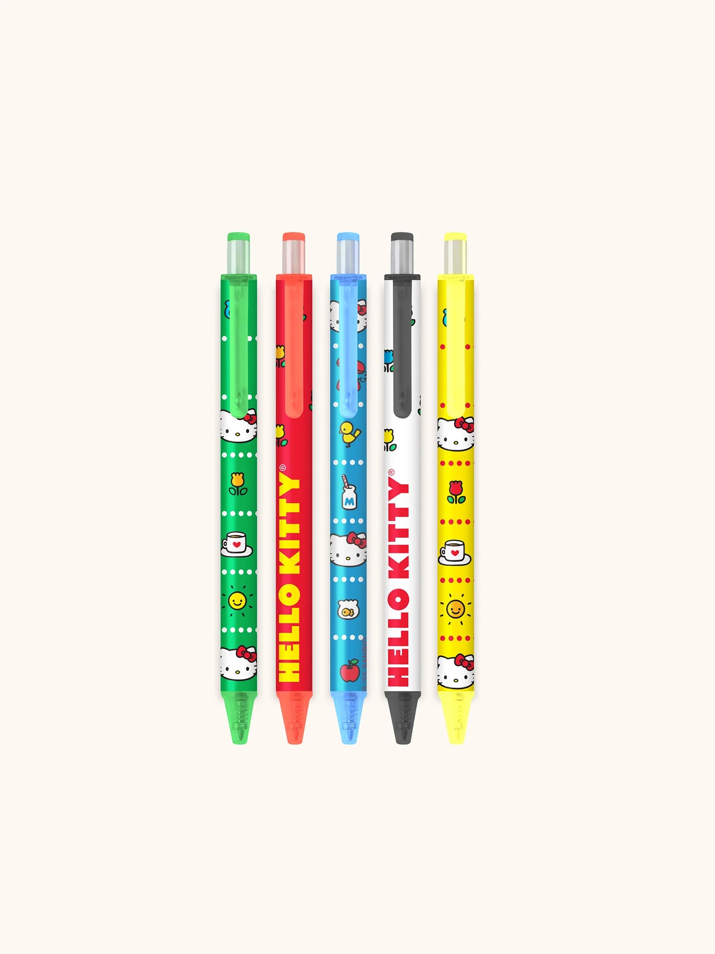Retro Hello Kitty Soft-Touch Gel Pen Set