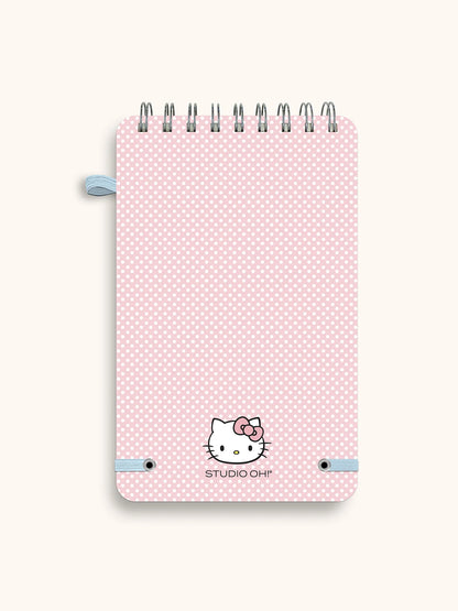 Hello Kitty Top-Spiral Notebook with Pen Loop, Classic Pink