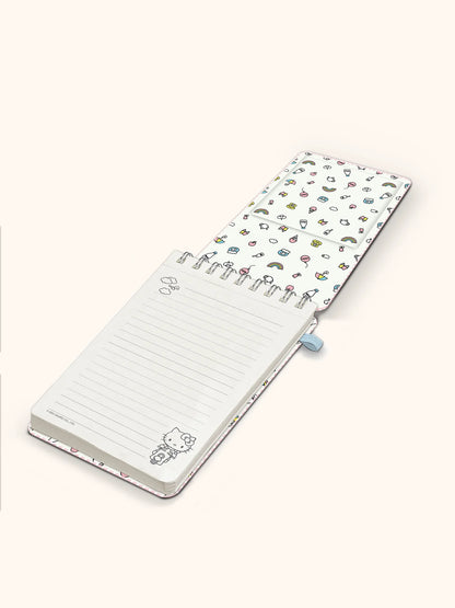 Hello Kitty Top-Spiral Notebook with Pen Loop, Classic Pink