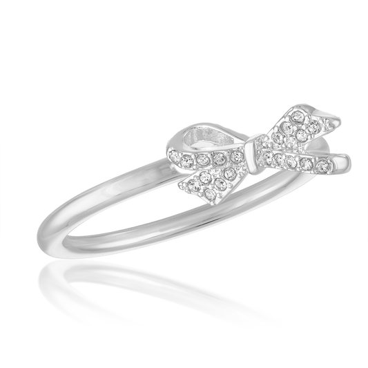 CZ Bow Stack Ring