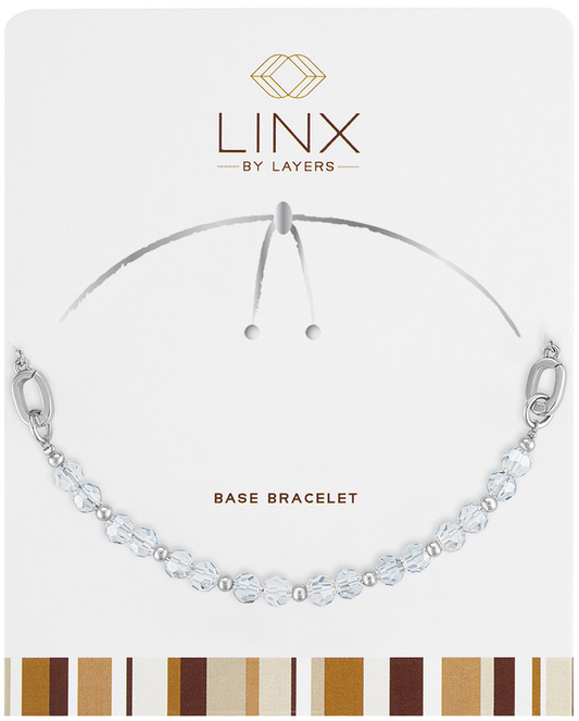 Silver Gray Facet LINX Base Bracelet