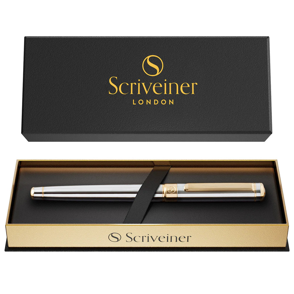 Classic Silver Chrome Rollerball Pen