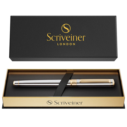 Classic Silver Chrome Rollerball Pen