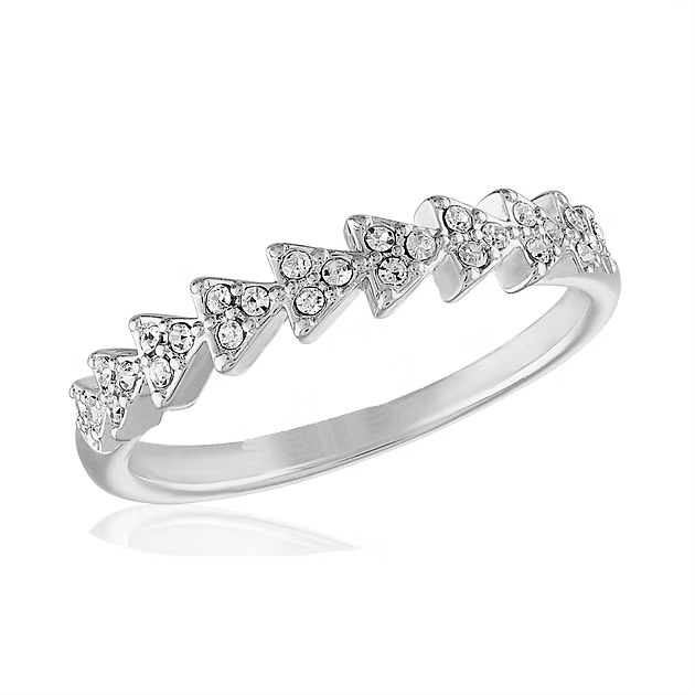 CZ Triangle Infinity Stack Ring