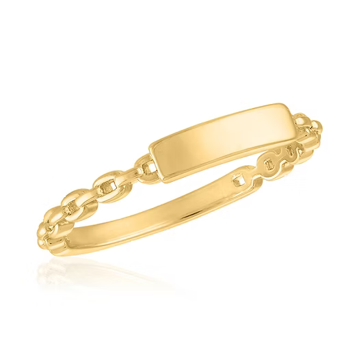 Figaro Chain Gold Layers Ring